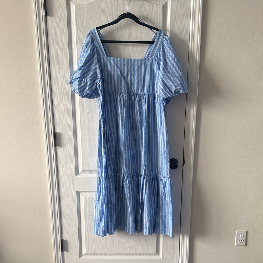 Old Navy Blue and White Striped Dress